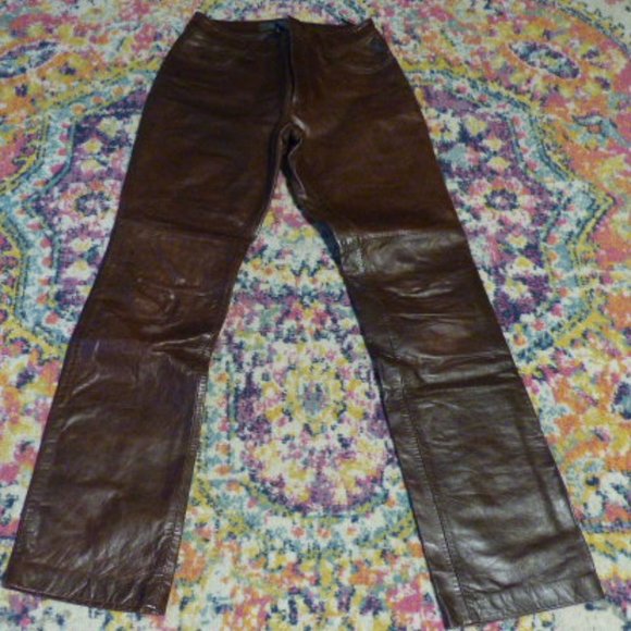 GAP brown leather pants Size 4 - Picture 4 of 8